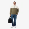Herren-Tennis-Sweatshirt mit Reißverschluss und Farbblock-Design Herren-Tennis-Sweatshirt mit Reißverschluss und Farbblock-Design