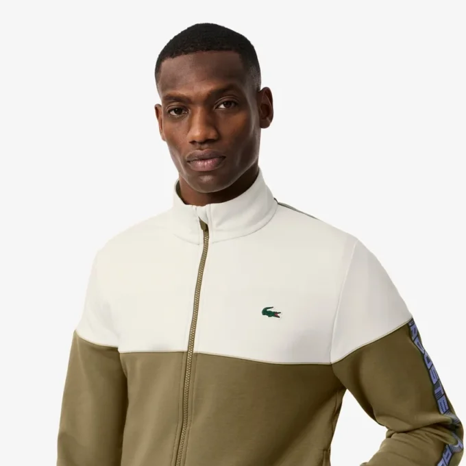 Herren-Tennis-Sweatshirt mit Reißverschluss und Farbblock-Design Herren-Tennis-Sweatshirt mit Reißverschluss und Farbblock-Design
