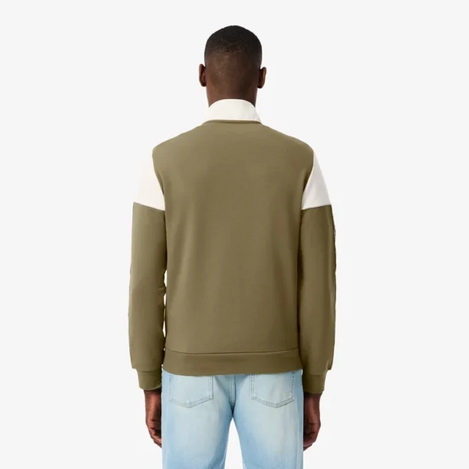 Herren-Tennis-Sweatshirt mit Reißverschluss und Farbblock-Design Herren-Tennis-Sweatshirt mit Reißverschluss und Farbblock-Design