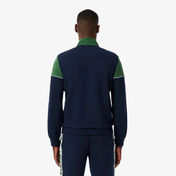 Herren-Tennis-Sweatshirt mit Reißverschluss und Farbblock-Design Herren-Tennis-Sweatshirt mit Reißverschluss und Farbblock-Design