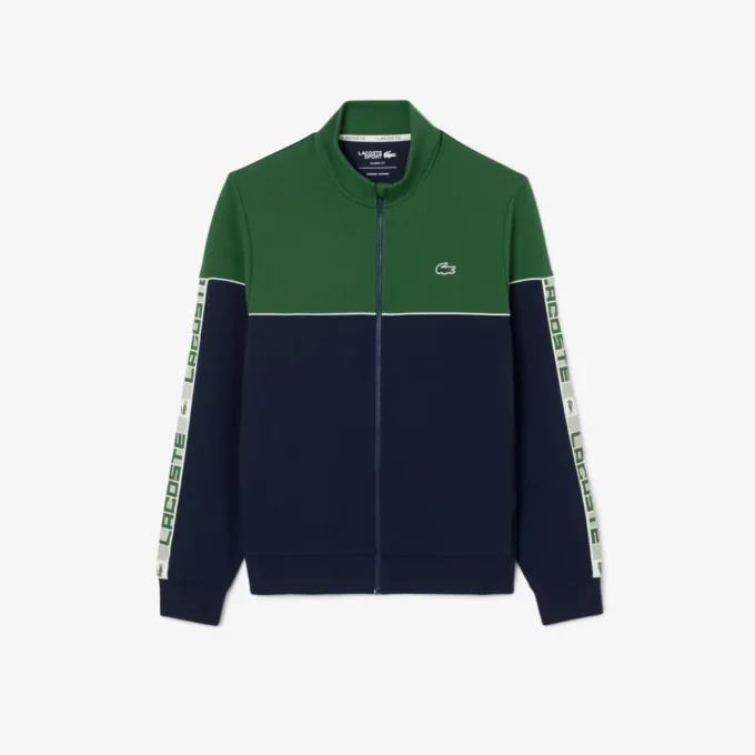 Herren-Tennis-Sweatshirt mit Reißverschluss und Farbblock-Design Herren-Tennis-Sweatshirt mit Reißverschluss und Farbblock-Design