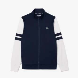 Herren-Tennis-Sweatshirt mit Reißverschluss und Stretch