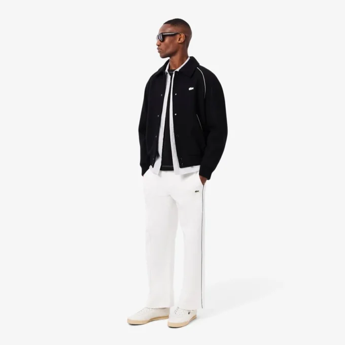 Herren-Varsity-Jacke aus Wolle mit Badge-Akzent Herren-Varsity-Jacke aus Wolle mit Badge-Akzent