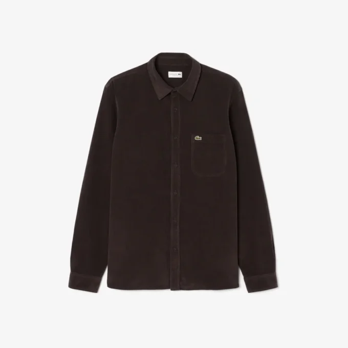 Herren-Velourshemd in Regular Fit