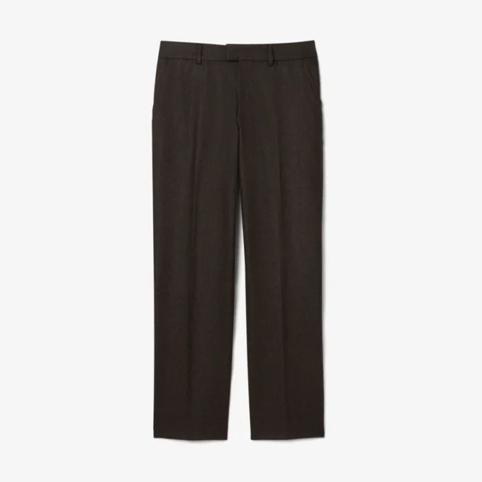 Herren-Wollhose mit geradem Schnitt und Chevron-Muster Herren-Wollhose mit geradem Schnitt und Chevron-Muster