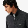 Herren-Wollpullover mit Reißverschluss und hohem Kragen Herren-Wollpullover mit Reißverschluss und hohem Kragen