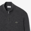Herren-Wollpullover mit Reißverschluss und hohem Kragen Herren-Wollpullover mit Reißverschluss und hohem Kragen