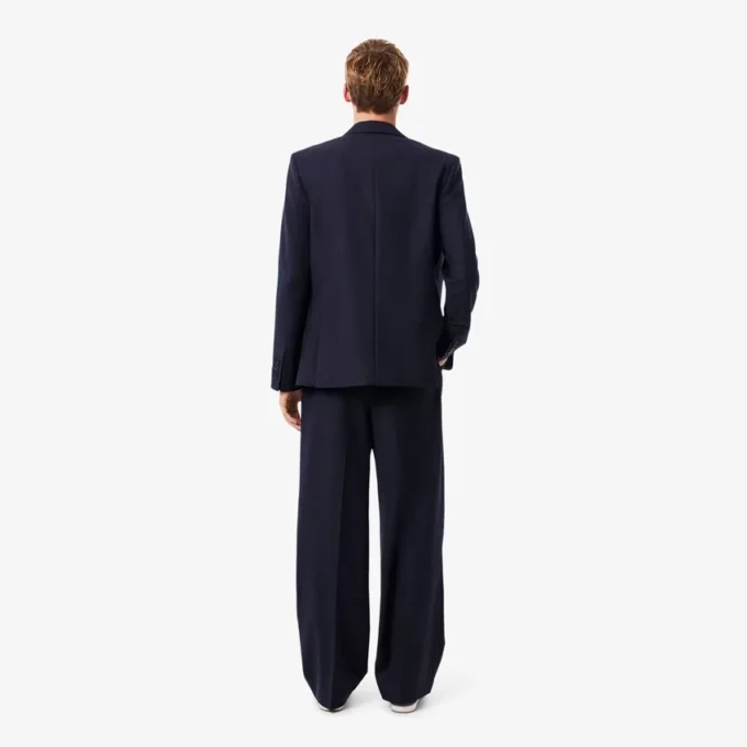 Herrenhose aus gefilzter Wolle mit gerader Passform Herrenhose aus gefilzter Wolle mit gerader Passform