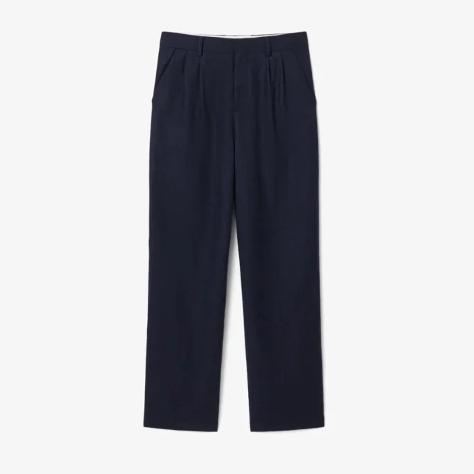 Herrenhose aus gefilzter Wolle mit gerader Passform Herrenhose aus gefilzter Wolle mit gerader Passform