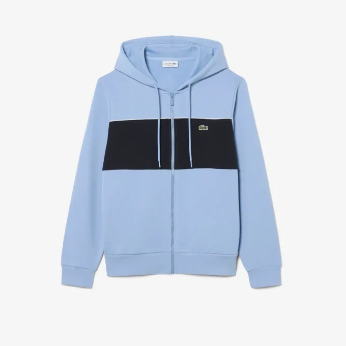 Hoodie mit Reißverschluss und Farbblock-Design Hoodie mit Reißverschluss und Farbblock-Design