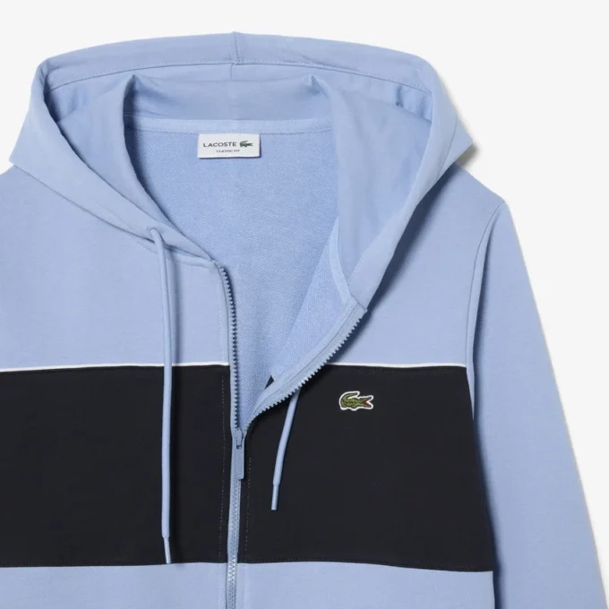 Hoodie mit Reißverschluss und Farbblock-Design Hoodie mit Reißverschluss und Farbblock-Design