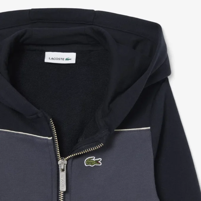 Hoodie mit Reißverschluss und Farbblock-Design Hoodie mit Reißverschluss und Farbblock-Design