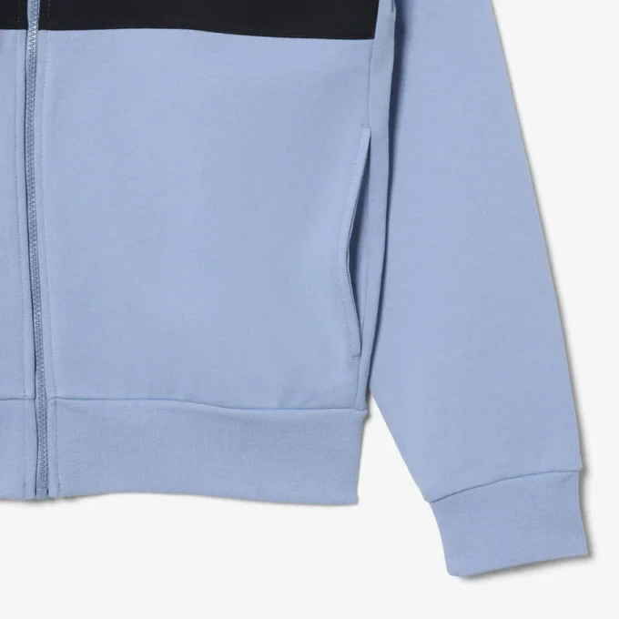 Hoodie mit Reißverschluss und Farbblock-Design Hoodie mit Reißverschluss und Farbblock-Design