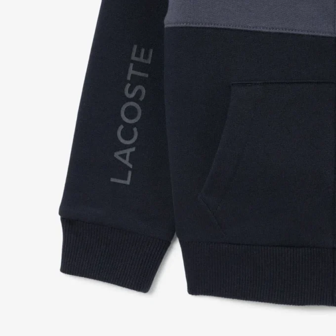 Hoodie mit Reißverschluss und Farbblock-Design Hoodie mit Reißverschluss und Farbblock-Design