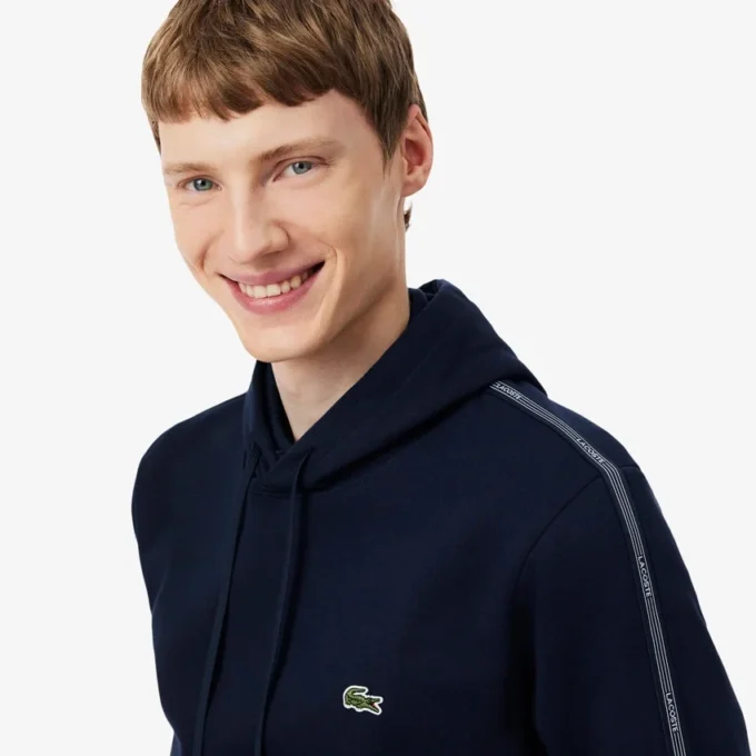 Hoodie mit Reißverschluss und Logo-Streifen Hoodie mit Reißverschluss und Logo-Streifen
