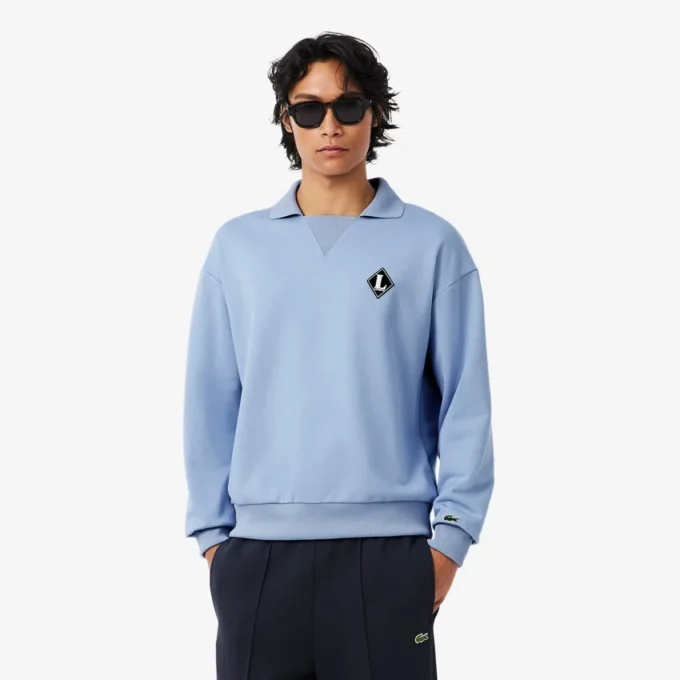 In Frankreich hergestelltes Sweatshirt mit Polokragen In Frankreich hergestelltes Sweatshirt mit Polokragen