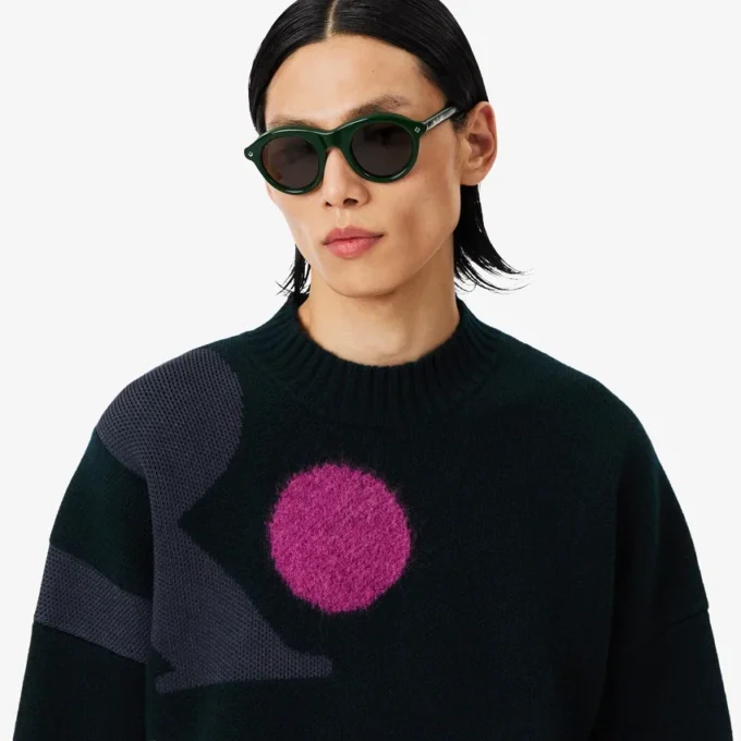 Jacquard-Pullover mit Laufsteg-Motiv Jacquard-Pullover mit Laufsteg-Motiv