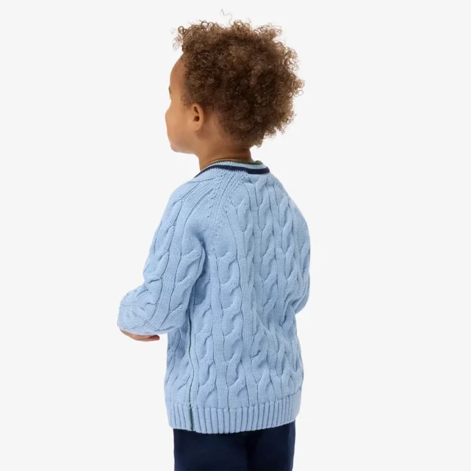 Jungen-Pullover aus Baumwolle und Wolle mit Rundhalsausschnitt Jungen-Pullover aus Baumwolle und Wolle mit Rundhalsausschnitt