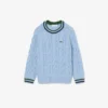Jungen-Pullover aus Baumwolle und Wolle mit Rundhalsausschnitt Jungen-Pullover aus Baumwolle und Wolle mit Rundhalsausschnitt
