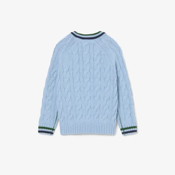 Jungen-Pullover aus Baumwolle und Wolle mit Rundhalsausschnitt Jungen-Pullover aus Baumwolle und Wolle mit Rundhalsausschnitt