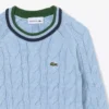 Jungen-Pullover aus Baumwolle und Wolle mit Rundhalsausschnitt Jungen-Pullover aus Baumwolle und Wolle mit Rundhalsausschnitt