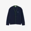 Jungen-Strickjacke mit V-Ausschnitt aus Baumwolle und Wolle Jungen-Strickjacke mit V-Ausschnitt aus Baumwolle und Wolle