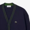 Jungen-Strickjacke mit V-Ausschnitt aus Baumwolle und Wolle Jungen-Strickjacke mit V-Ausschnitt aus Baumwolle und Wolle
