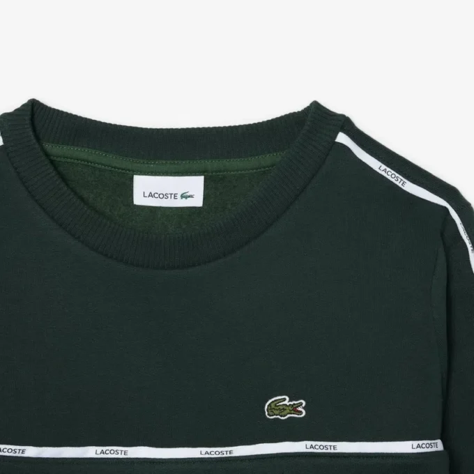 Jungen-Sweatshirt aus Fleece mit Logo-Streifen Jungen-Sweatshirt aus Fleece mit Logo-Streifen