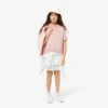 Kinder-Piqué-Poloshirt mit Falten am Rücken Kinder-Piqué-Poloshirt mit Falten am Rücken