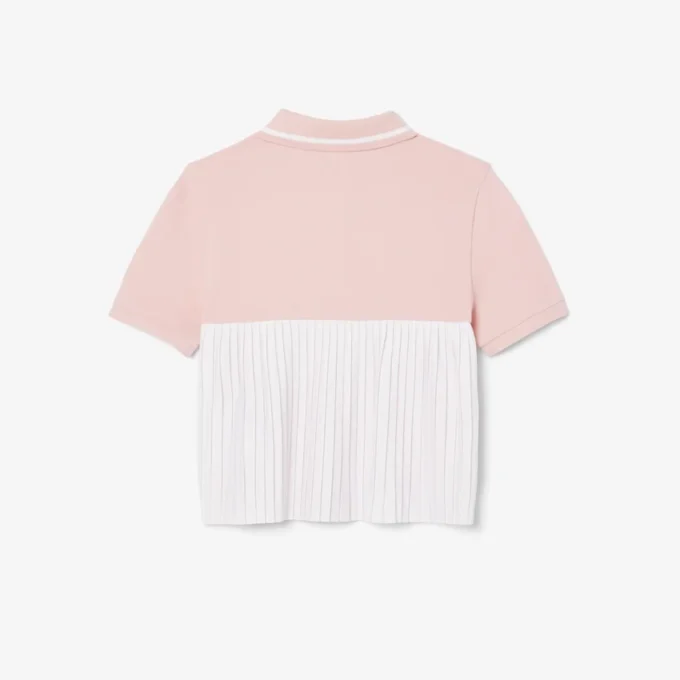 Kinder-Piqué-Poloshirt mit Falten am Rücken Kinder-Piqué-Poloshirt mit Falten am Rücken