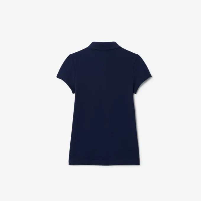 Kinder-Poloshirt mit gewelltem Kragen aus Mini-Piqué Kinder-Poloshirt mit gewelltem Kragen aus Mini-Piqué