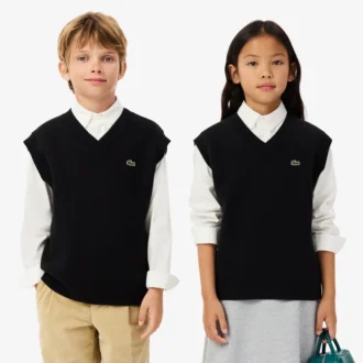 Kinder-Strickweste aus Baumwolle und Wolle Kinder-Strickweste aus Baumwolle und Wolle