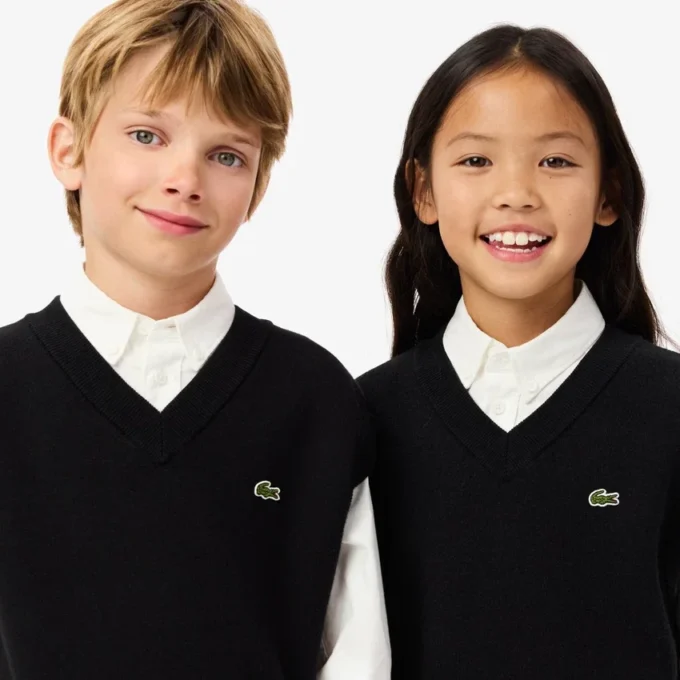 Kinder-Strickweste aus Baumwolle und Wolle Kinder-Strickweste aus Baumwolle und Wolle