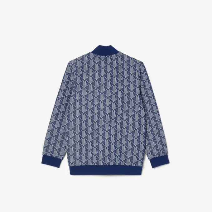 Kinder-Sweatshirt mit hohem Kragen und Reißverschluss „Paris Monogram“ Kinder-Sweatshirt mit hohem Kragen und Reißverschluss „Paris Monogram“