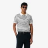 Klassisch geschnittenes gestreiftes Petit Piqué-Poloshirt