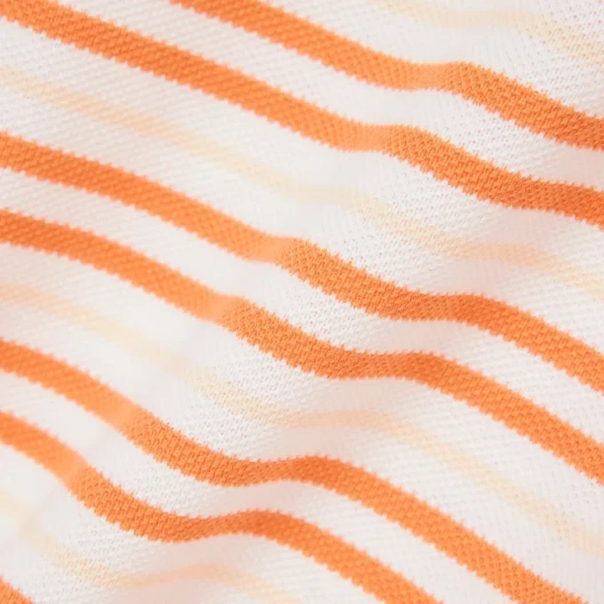 Klassisch geschnittenes gestreiftes Petit Piqué-Poloshirt