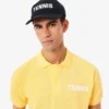 Klassisch geschnittenes Petit-Piqué-Poloshirt mit Aufdruck