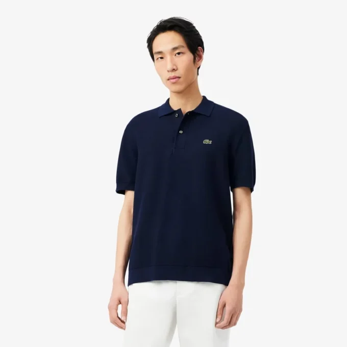 Klassisch geschnittenes Strick-Poloshirt Klassisch geschnittenes Strick-Poloshirt