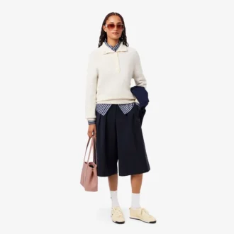 Kleine City Court-Tasche aus genarbtem Leder