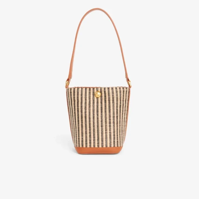 Kleine Sommer-Raffia-Beuteltasche Kleine Sommer-Raffia-Beuteltasche