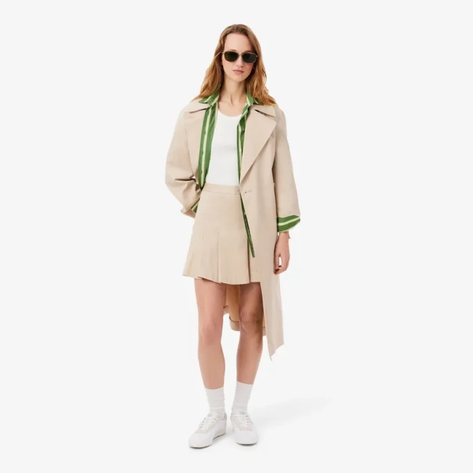 Kurzer Plisseerock aus Stretch-Baumwolle für Damen Kurzer Plisseerock aus Stretch-Baumwolle für Damen