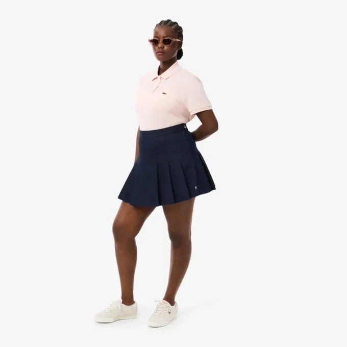 Kurzer Plisseerock aus Stretch-Baumwolle für Damen Kurzer Plisseerock aus Stretch-Baumwolle für Damen
