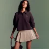 Kurzer Plisseerock aus Stretch-Baumwolle für Damen Kurzer Plisseerock aus Stretch-Baumwolle für Damen