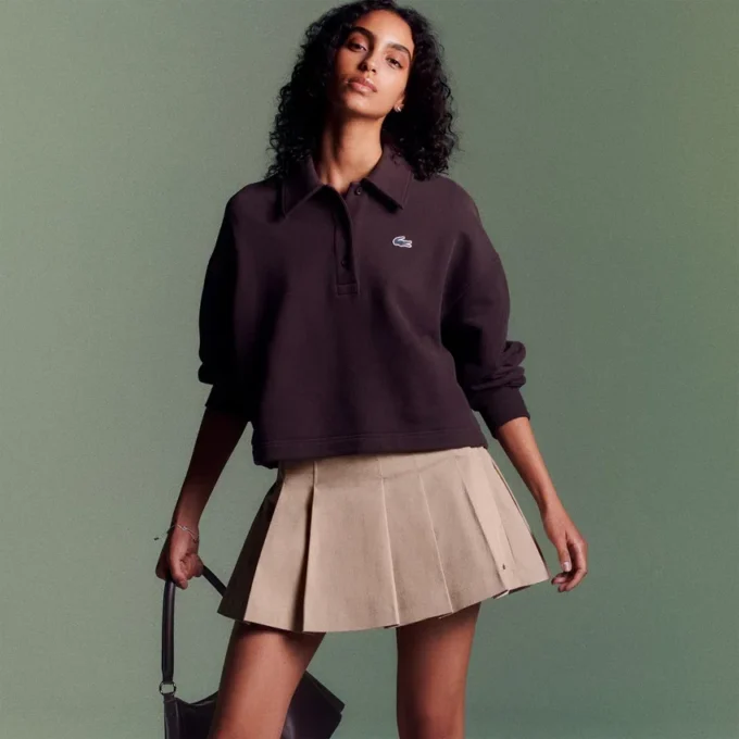 Kurzer Plisseerock aus Stretch-Baumwolle für Damen Kurzer Plisseerock aus Stretch-Baumwolle für Damen