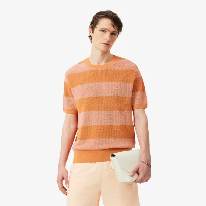 Kurzärmeliger Baumwollpullover Kurzärmeliger Baumwollpullover