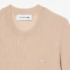Kurzärmeliger Merinowoll-Rippstrickpullover für Damen Kurzärmeliger Merinowoll-Rippstrickpullover für Damen