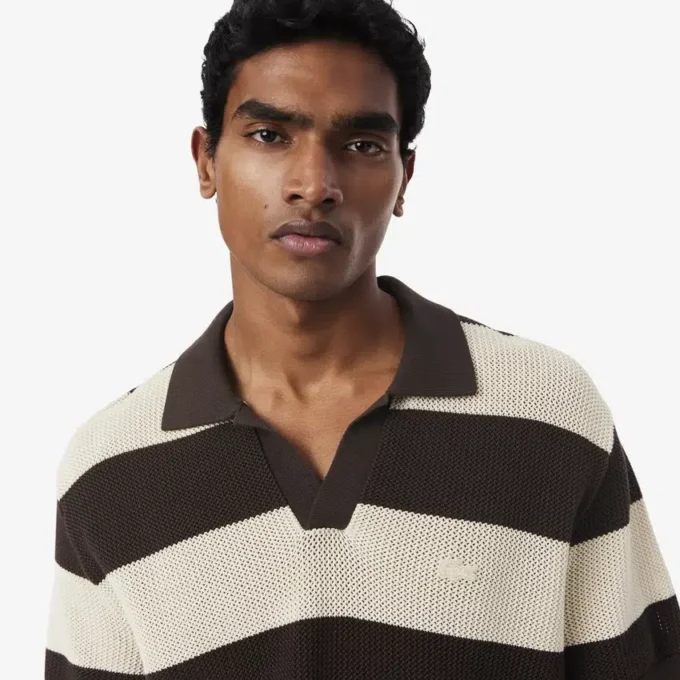 Kurzärmeliges, gestreiftes Poloshirt mit Polokragen Kurzärmeliges, gestreiftes Poloshirt mit Polokragen
