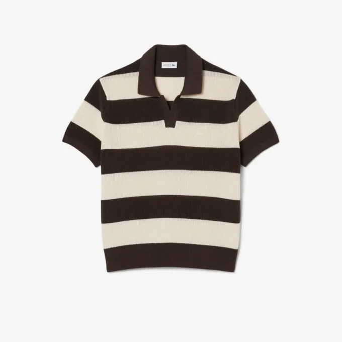 Kurzärmeliges, gestreiftes Poloshirt mit Polokragen Kurzärmeliges, gestreiftes Poloshirt mit Polokragen
