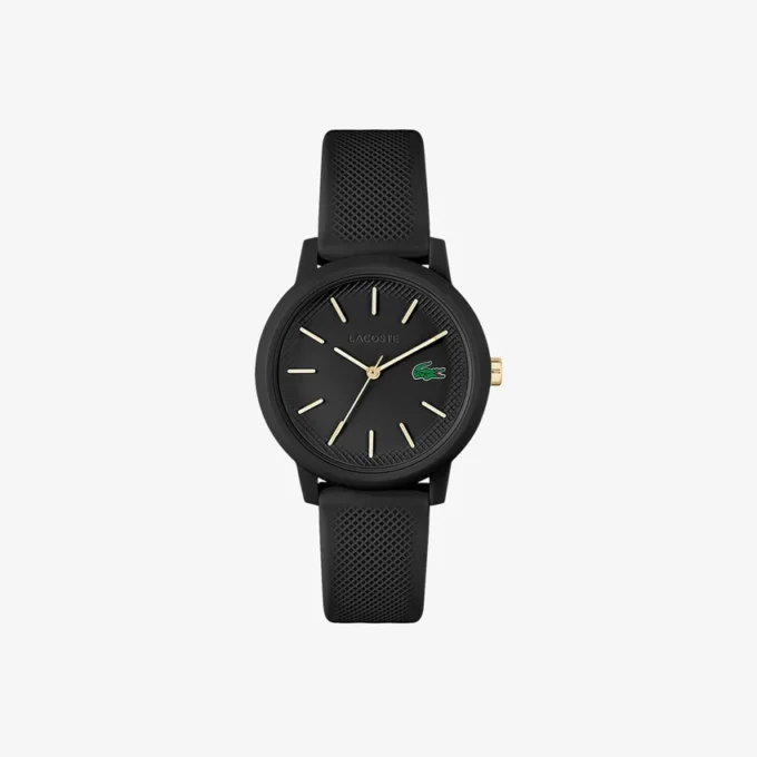 Lacoste.12.12 Uhr mit schwarzem Silikonarmband Lacoste.12.12 Uhr mit schwarzem Silikonarmband