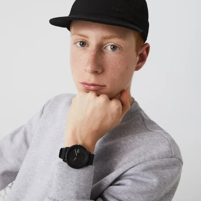 Lacoste.12.12 Uhr mit schwarzem Silikonarmband Lacoste.12.12 Uhr mit schwarzem Silikonarmband